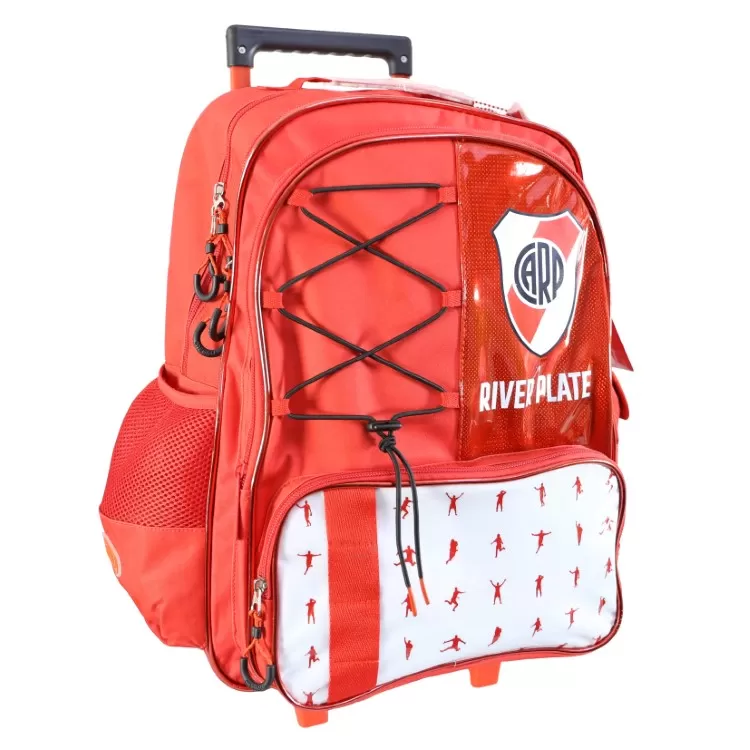 Mochila Escolar Cresko 2026 River Plate l8" con Carro Art.RI615